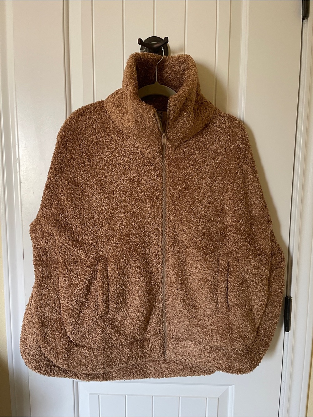 Dudley Stephens Ashford Poncho (Caramel brushed fleece)